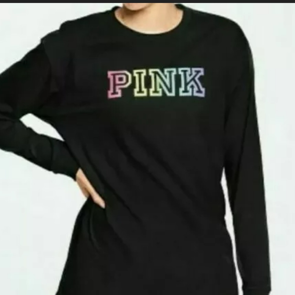 Victorias Secret PINK long sleeve campus tee Large